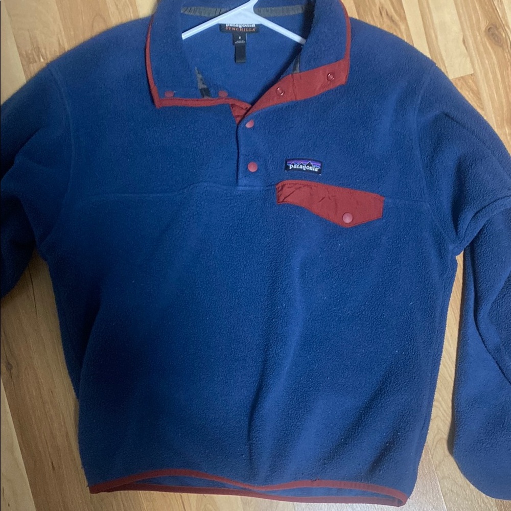 Patagonia Blue and Red Fleece synchilla